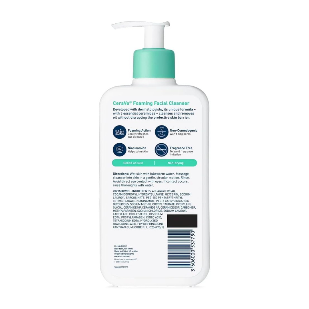 CeraVe Foaming Facial Cleanser 355ml Face Wash - Kodomo store