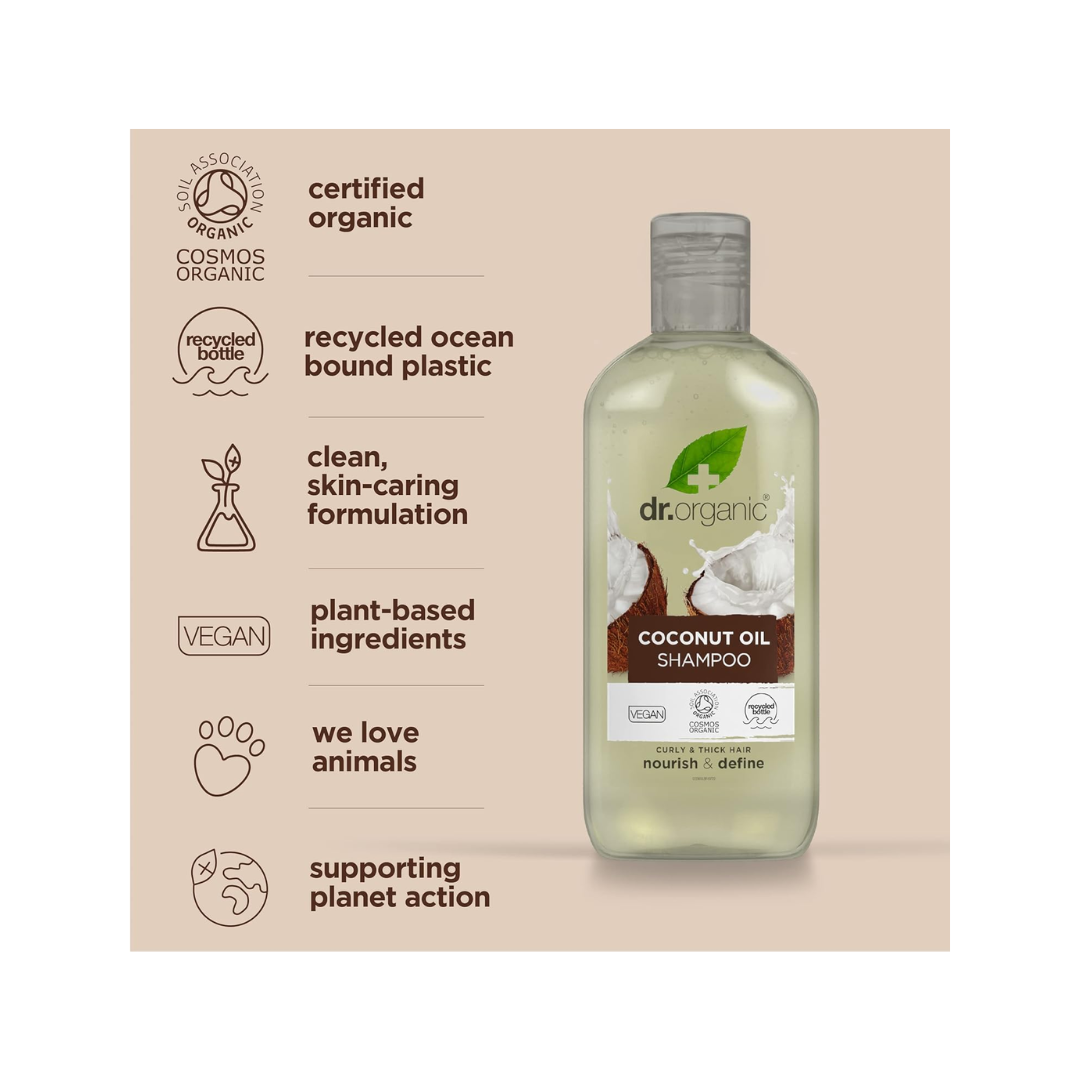 Dr. Organic Coconut Shampoo-Natural Hair Care, 265ml - Kodomo store