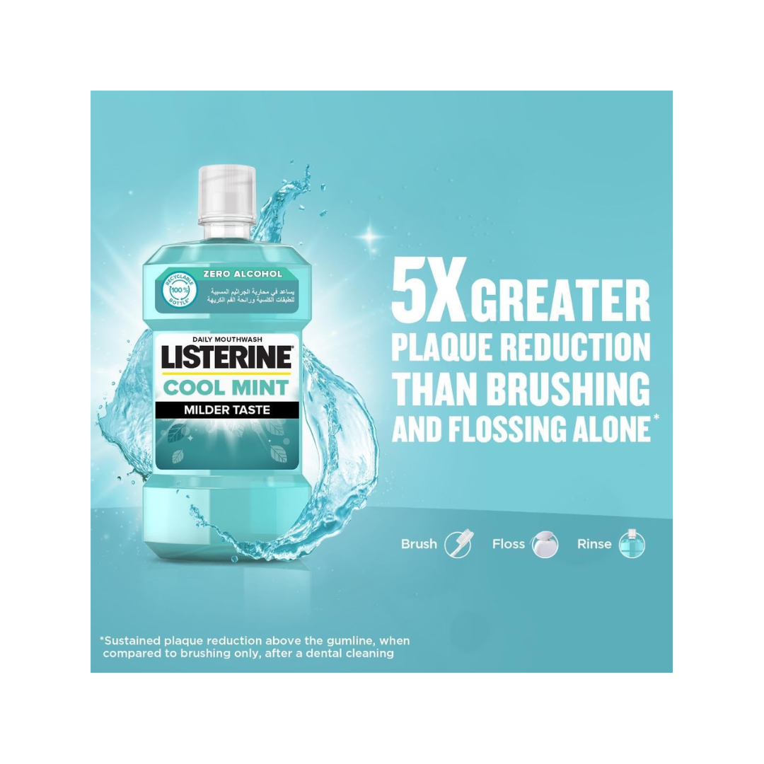 Listerine Cool Mint Mouthwash 500ml – Fresh Breath & Strong Teeth - Kodomo store