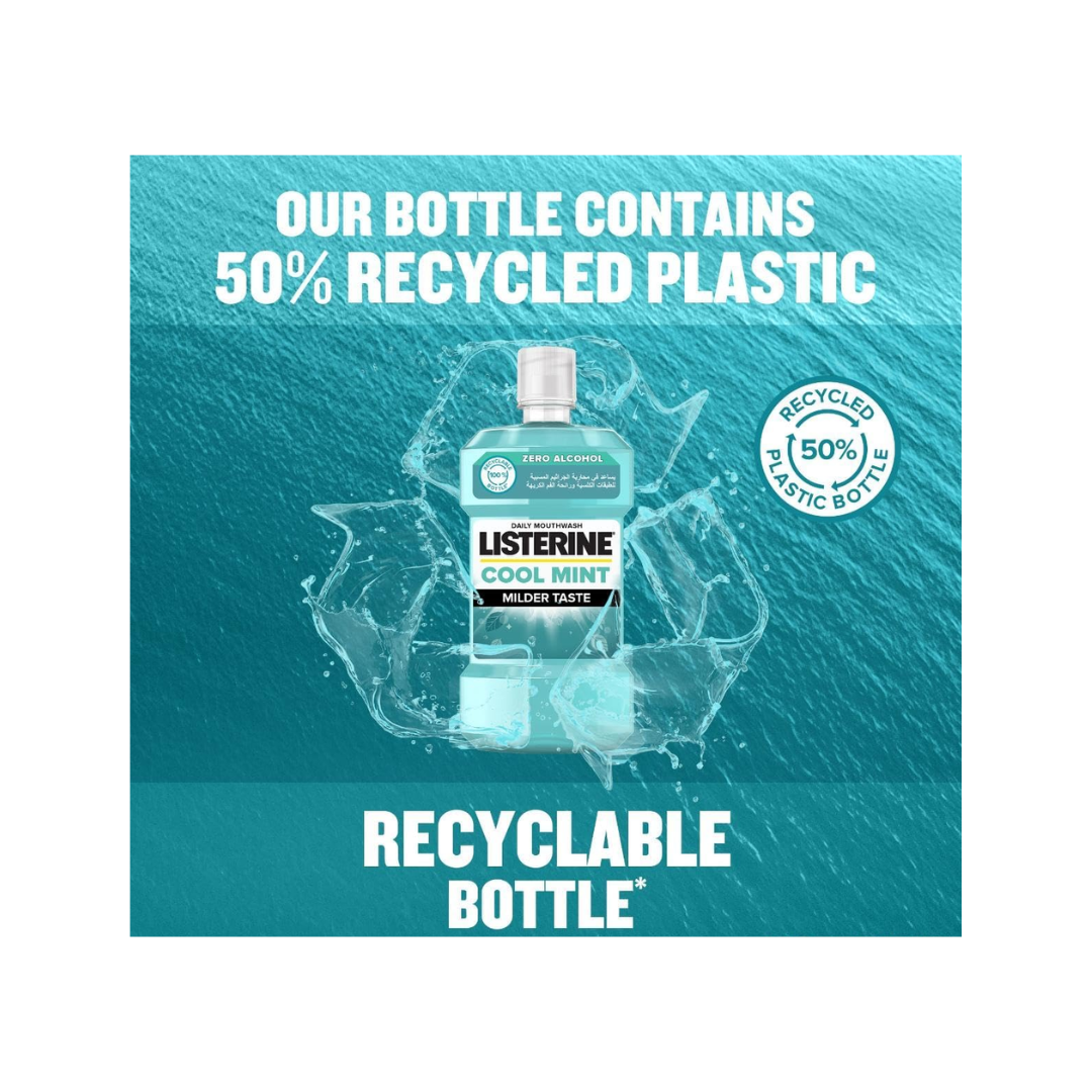 Listerine Cool Mint Mouthwash 500ml – Fresh Breath & Strong Teeth - Kodomo store