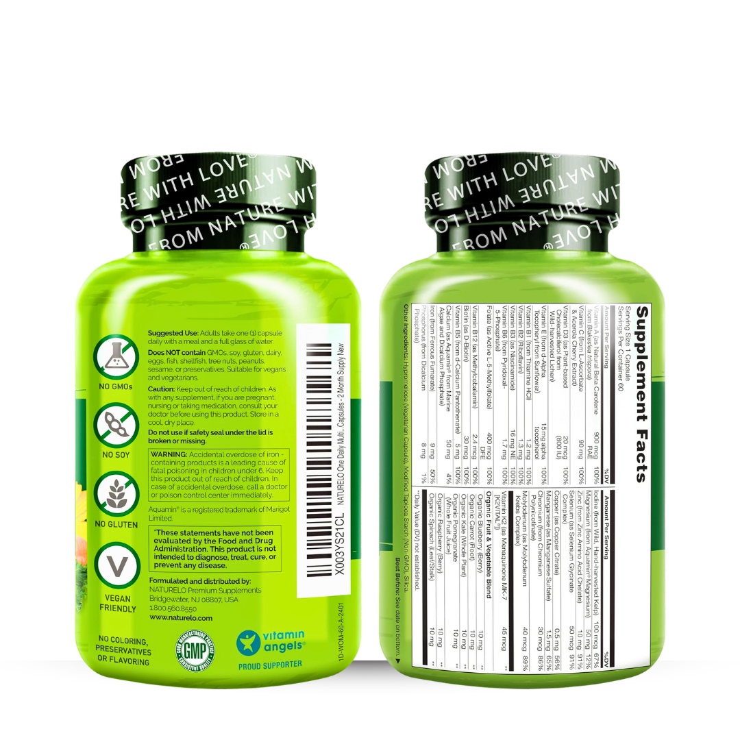 NATURELO Women’s Multivitamin – Energy & Beauty Blend 60 Tab's - Kodomo store