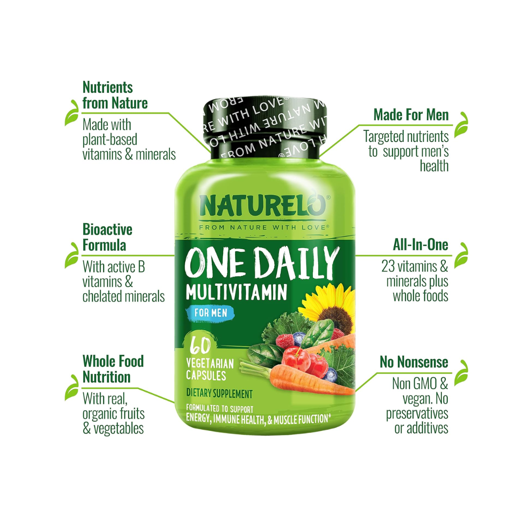 NATURELO One Daily Multivitamin for Men – 60 Caps