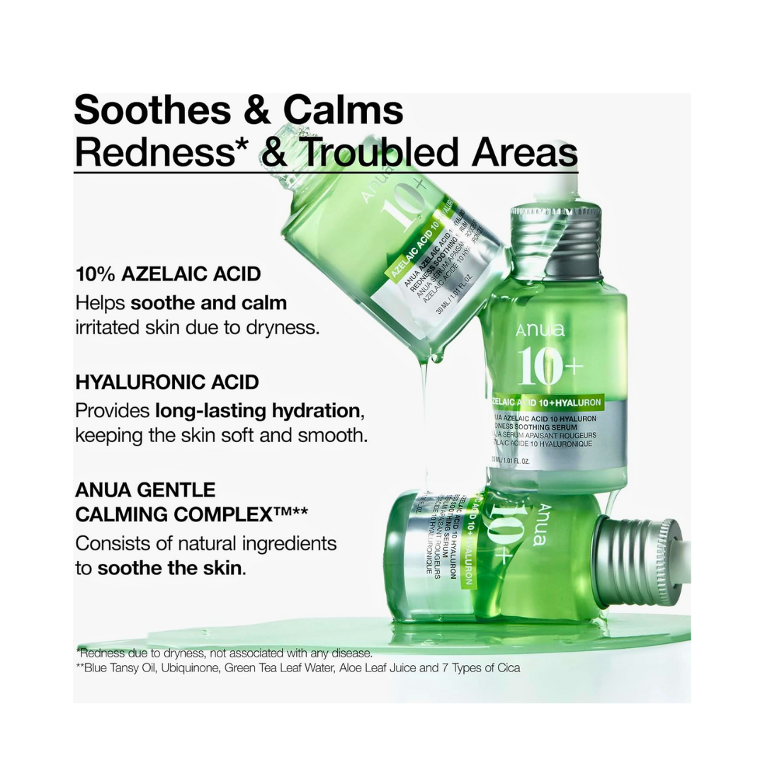 Anua Azelaic Acid 10% Redness Soothing Serum 30ml - Kodomo store