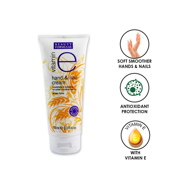 Beauty Formulas Vitamin E Hand & Nail Cream – 100ml - Kodomo store