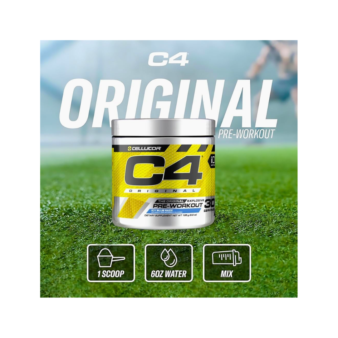 Cellucor C4 Original Pre-Workout Powder – Icy Blue Razz 30 Servings - Kodomo store