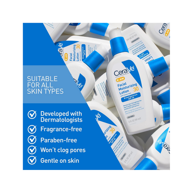 CeraVe AM Facial Moisturizing Lotion with SPF 30 - Kodomo store