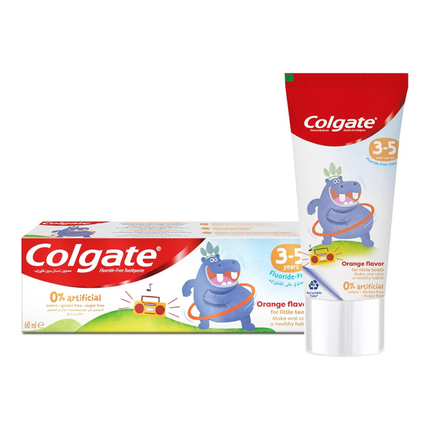 Colgate Kids Toothpaste Natural Orange Flavor – 3–5 Years, 60 ml - Kodomo store