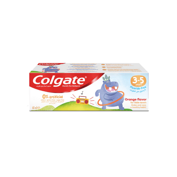 Colgate Kids Toothpaste Natural Orange Flavor – 3–5 Years, 60 ml - Kodomo store
