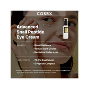 Cosrx Advanced Snail Peptide Eye Cream 25 Ml - Kodomo store
