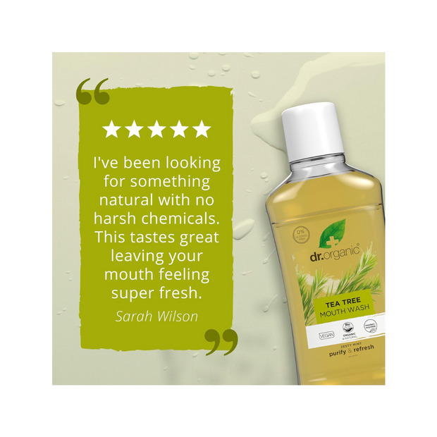 Dr.Organic Tea Tree Mouthwash – 500ml - Kodomo store