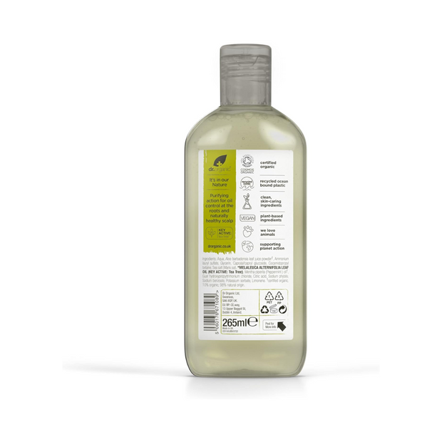 Dr. Organic Tea Tree Shampoo – Natural, Vegan, Paraben-Free, 265ml - Kodomo store