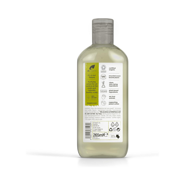 Dr. Organic Tea Tree Shampoo – Natural, Vegan, Paraben-Free, 265ml - Kodomo store