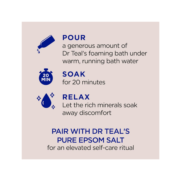 Dr Teal’s Stress Relief Foaming Bubble Bath - 1000ml - Kodomo store