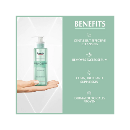 Eucerin Dermo Purifyer Oil Control Face Cleansing Gel – 200ml - Kodomo store