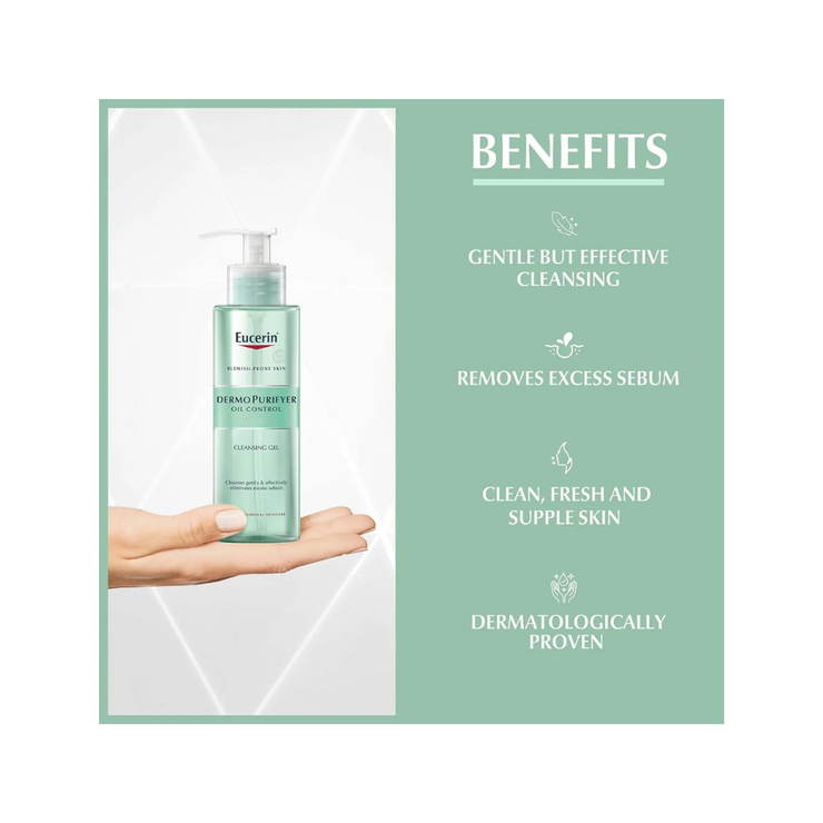 Eucerin Dermo Purifyer Oil Control Face Cleansing Gel – 200ml - Kodomo store