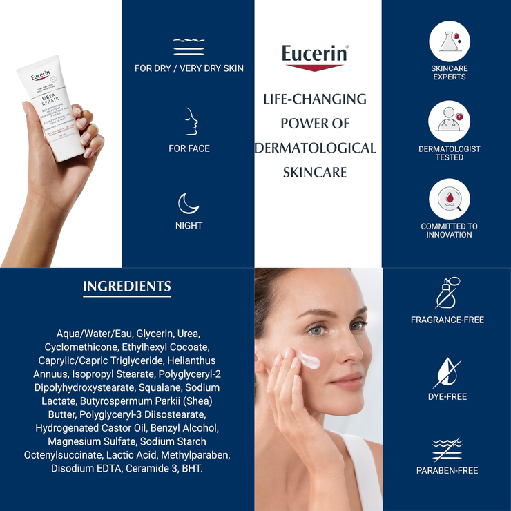 Eucerin Replenishing Face Cream for Dry Skin – 50ml - Kodomo store