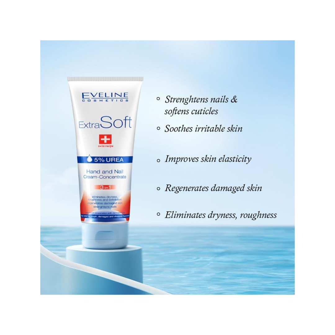 Eveline Cosmetics Extra Soft Hand and Nail Cream Concentrate 3in1 - Kodomo store