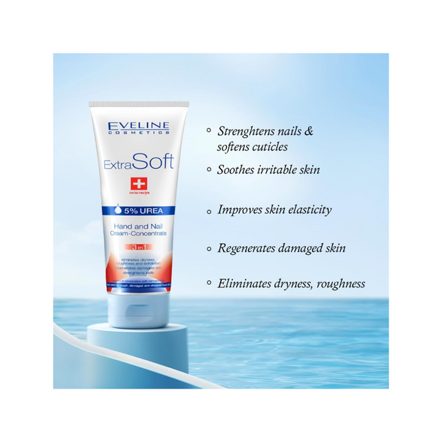 Eveline Cosmetics Extra Soft Hand and Nail Cream Concentrate 3in1 - Kodomo store