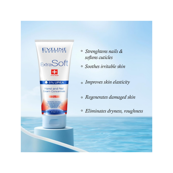 Eveline Cosmetics Extra Soft Hand and Nail Cream Concentrate 3in1 - Kodomo store