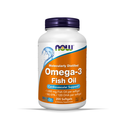 Now Foods Omega-3 Fish Oil – 200 Softgels | EPA & DHA Supplement