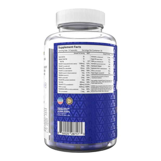 Alpha Supps Hair, Skin & Nails – 90 Capsules - Kodomo store