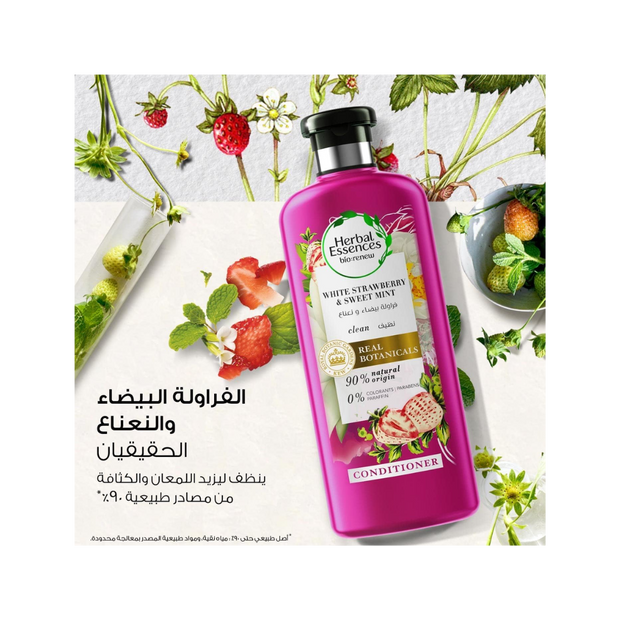 Herbal Essences Volume Conditioner – White Strawberry & Mint, 400ml - Kodomo store