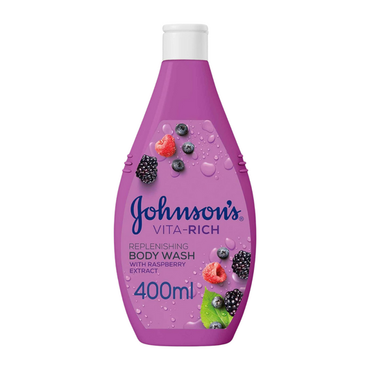 Johnson's Vita-Rich Body Wash Raspberry Extract – 400ml - Kodomo store