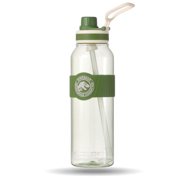 Jurassic World Water Bottle 1000mL – Green | With Handle & Straw - Kodomo store