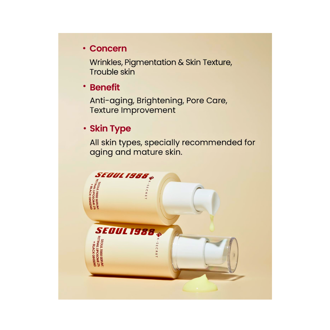 K-SECRET SEOUL 1988 Retinal Liposome Serum 30ml - Kodomo store