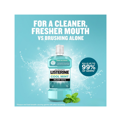 Listerine Cool Mint Mouthwash 500ml – Fresh Breath & Strong Teeth - Kodomo store
