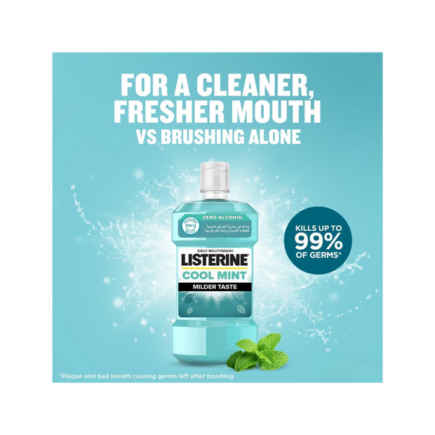 Listerine Cool Mint Mouthwash 500ml – Fresh Breath & Strong Teeth - Kodomo store