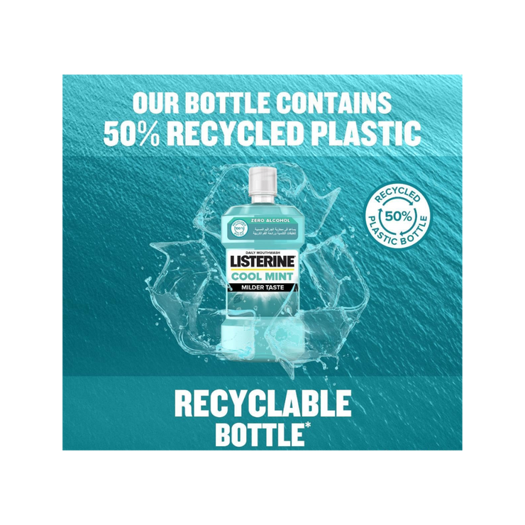 Listerine Cool Mint Mouthwash 500ml – Fresh Breath & Strong Teeth - Kodomo store