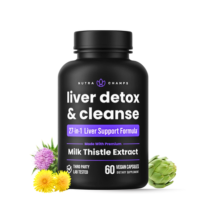 Liver Cleanse Detox & Repair – 25+ Herbal Blend with Milk Thistle, Dandelion & Artichoke (60 Capsules) - Kodomo store