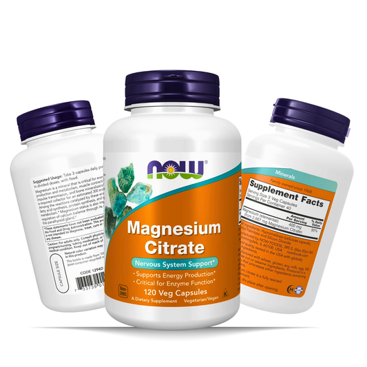 NOW Foods Magnesium Citrate 400mg – 120 Capsules