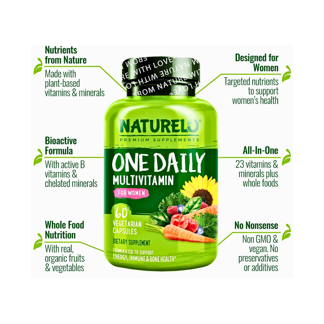 NATURELO Women’s Multivitamin – Energy & Beauty Blend 60 Tab's - Kodomo store