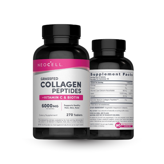 NeoCell Super Collagen Peptides + Vitamin C & Biotin, 270 Tablets - Kodomo store