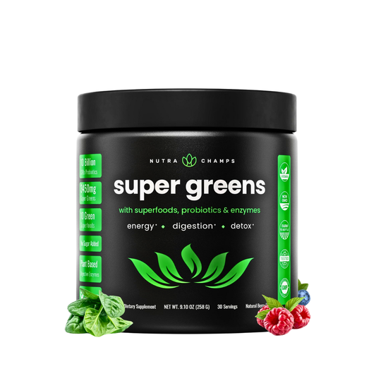 NutraChamps Super Greens Powder – Premium Superfood Blend with Probiotics & Digestive Enzymes - Kodomo store