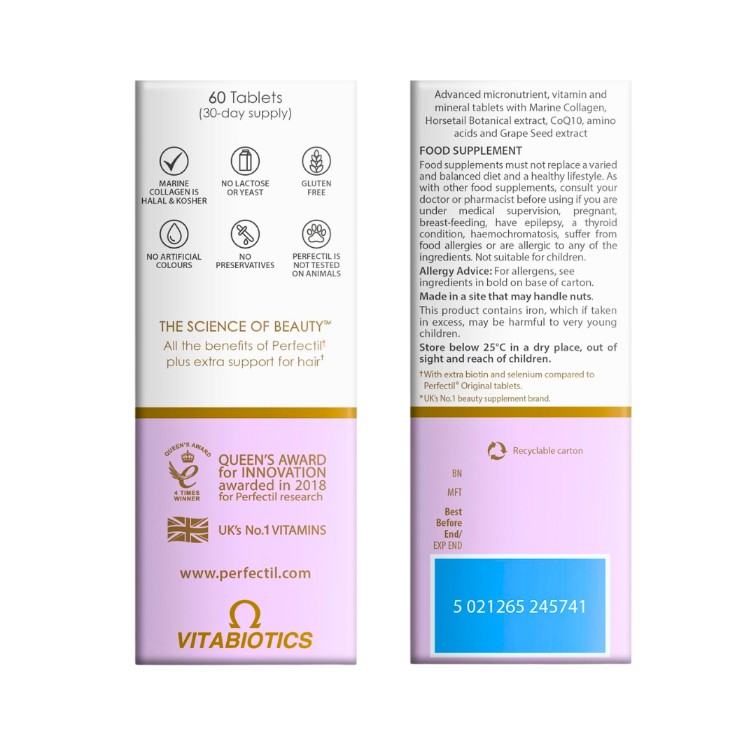 Perfectil Vitabiotics Plus Hair - 60 Tablets - Kodomo store