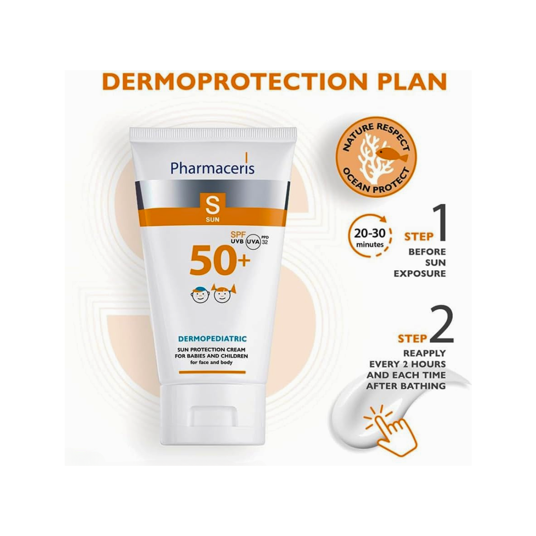 Pharmaceris Kids SPF 50+ Sun Protection Cream – 125ml - Kodomo store