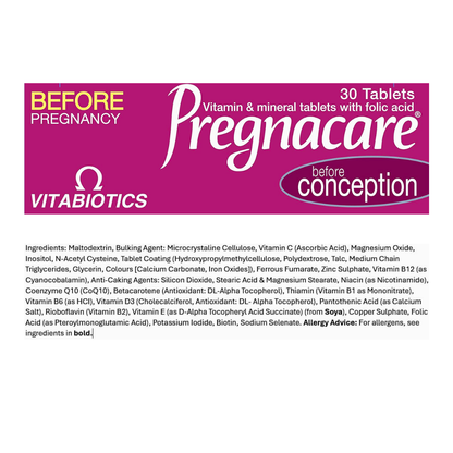 Pregnacare Conception – 30 Tabs by Vitabiotics - Kodomo store