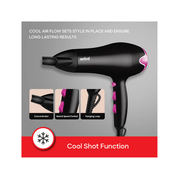Sanford 2200W Professional Hair Dryer – Fast Drying & Styling - Kodomo store