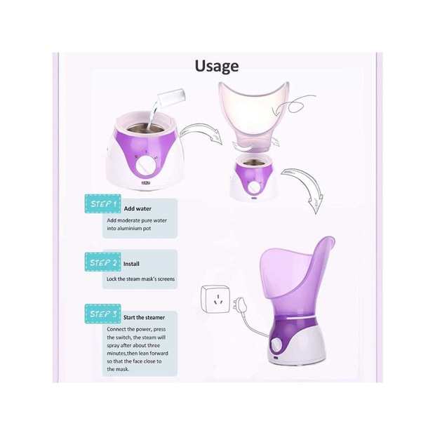 Senjie Warm Mist Facial Steamer – BPA-Free, Deep Hydration & Pore Cleansing - Kodomo store