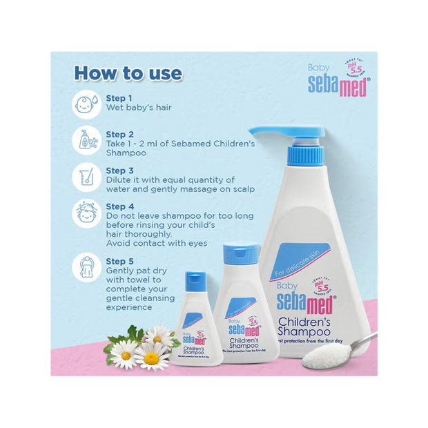 Sebamed Baby Shampoo – Mild Tear-Free Formula (500ml) - Kodomo store