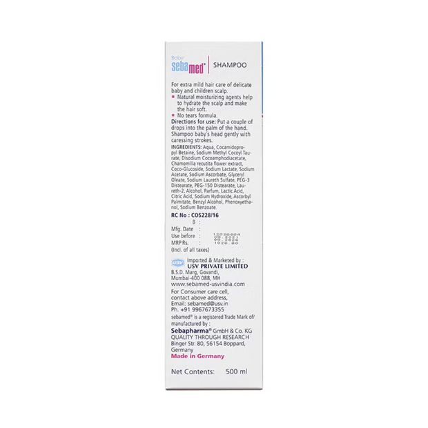 Sebamed Baby Shampoo – Mild Tear-Free Formula (500ml) - Kodomo store