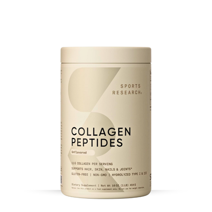 Sports Research Grass-Fed Collagen Peptides Powder – Unflavored, 16 oz - Kodomo store
