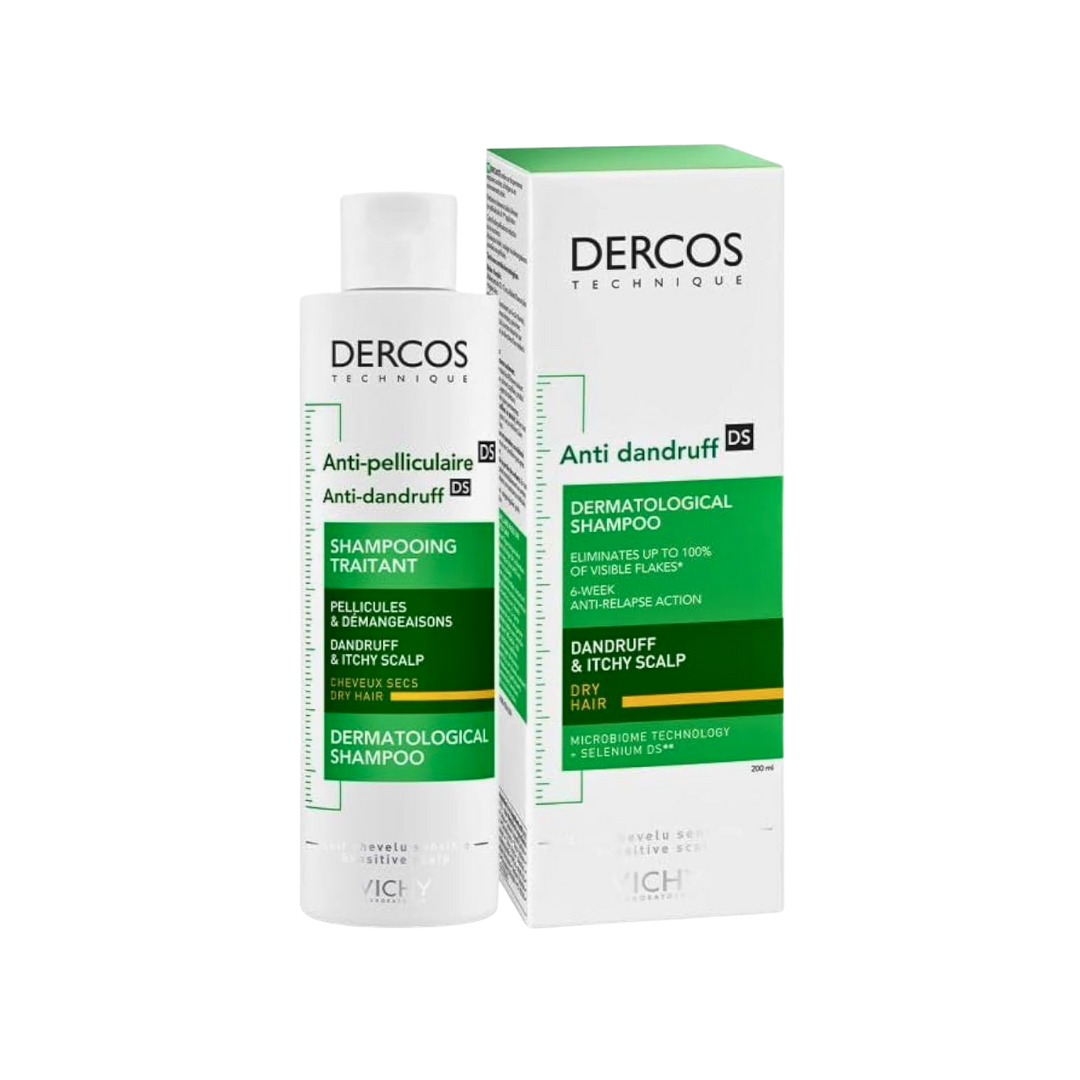 Vichy Dercos Anti Dandruff Shampoo For Dry Hair 200ml - Kodomo store