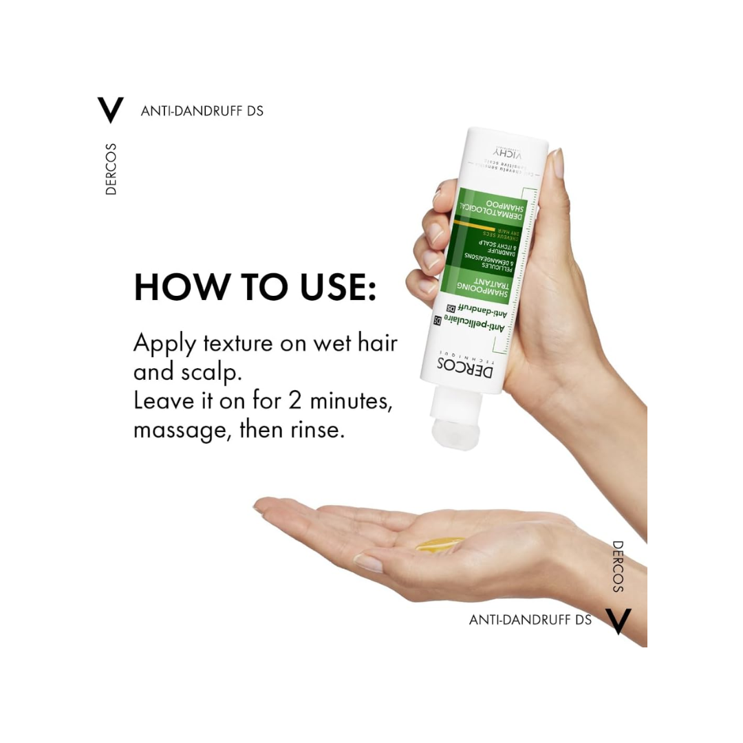 Vichy Dercos Anti Dandruff Shampoo For Dry Hair 200ml - Kodomo store