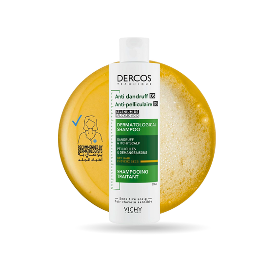 Vichy Dercos Anti Dandruff Shampoo For Dry Hair 200ml - Kodomo store