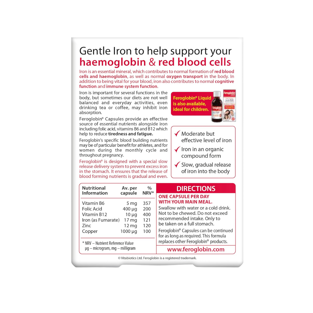 Vitabiotics Feroglobin Original – 30 Capsules - Kodomo store