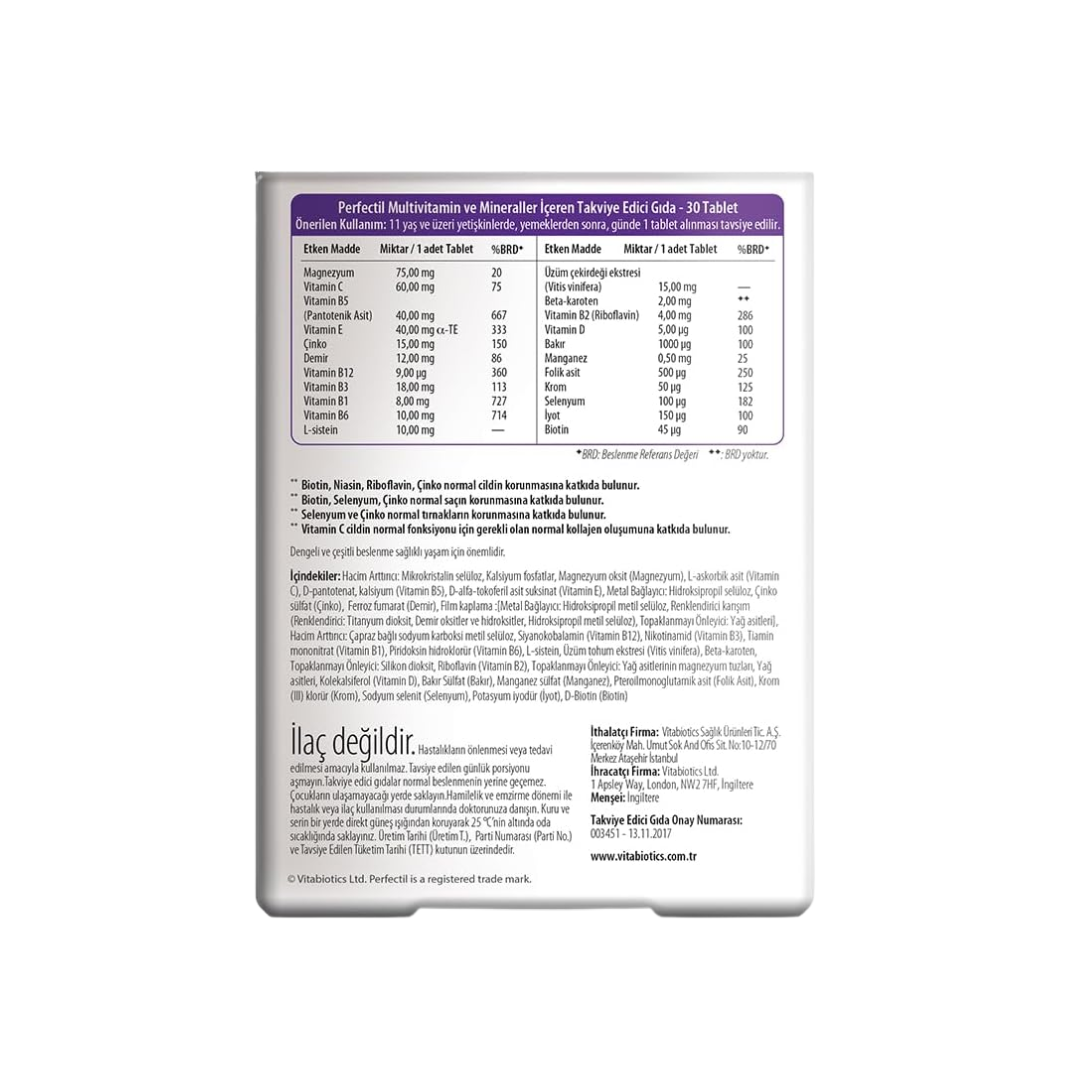 Vitabiotics Perfectil – 30 Beauty Tablets - Kodomo store